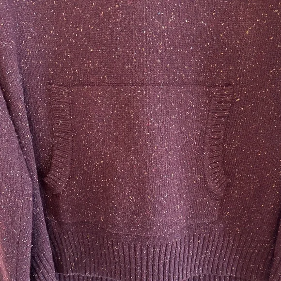 Patagonia Plum Sparkle Knit Hooded Pullover - Picture 5 of 5